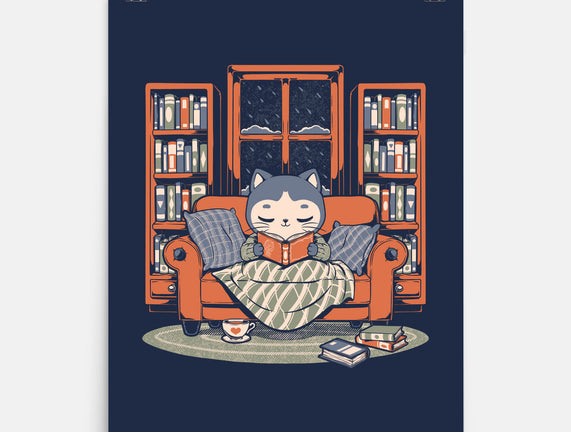 Cozy Book Winter Cat