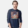 Cozy Book Winter Cat-Mens-Long Sleeved-Tee-Studio Mootant