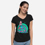 Star Cartoon Psychedelic-Womens-V-Neck-Tee-Studio Mootant