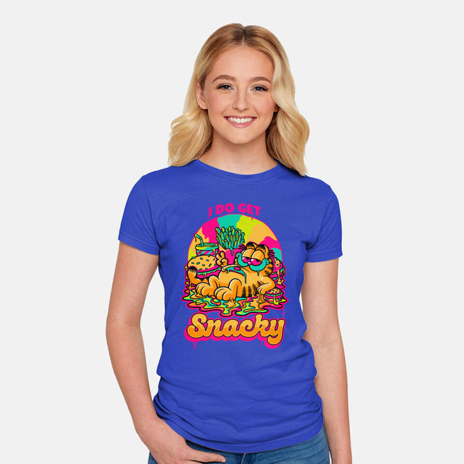 Cat Psychedelic Food Trip-Womens-Fitted-Tee-Studio Mootant