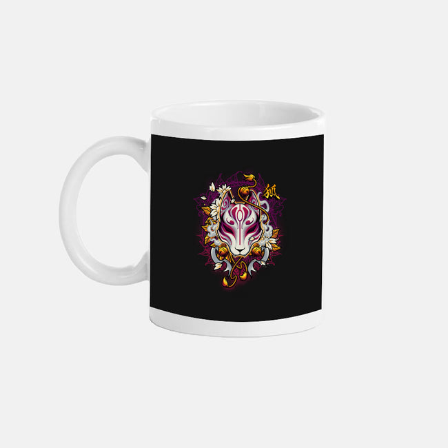 Kitsune Fox Spirit Mask-None-Mug-Drinkware-Angoes25