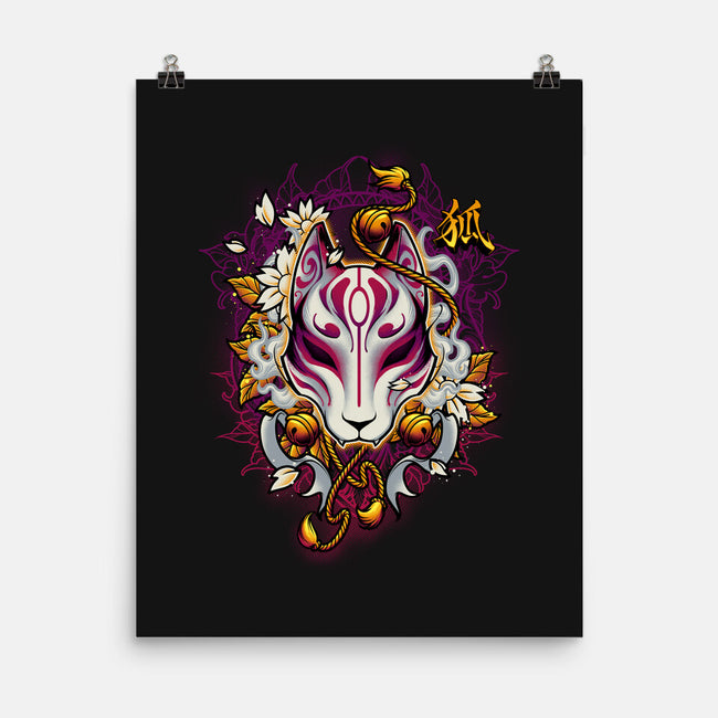 Kitsune Fox Spirit Mask-None-Matte-Poster-Angoes25