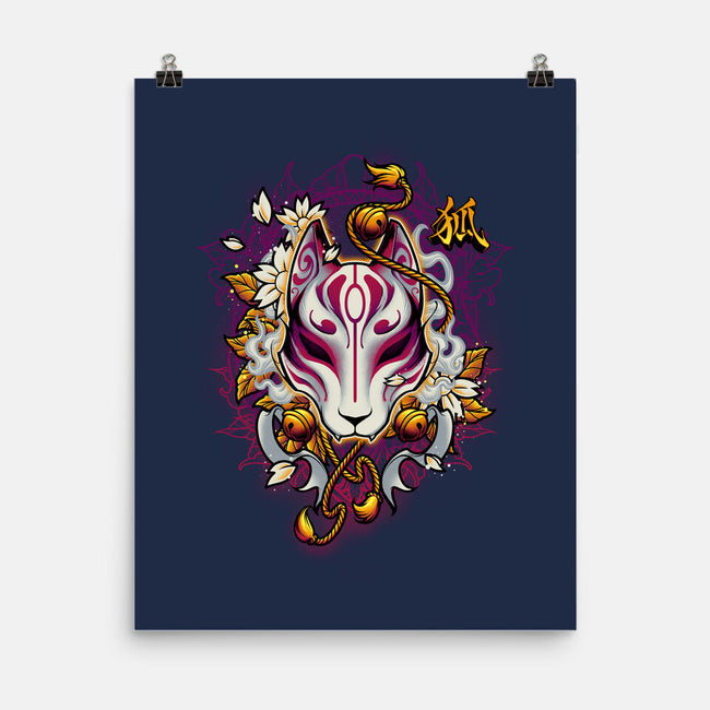 Kitsune Fox Spirit Mask-None-Matte-Poster-Angoes25