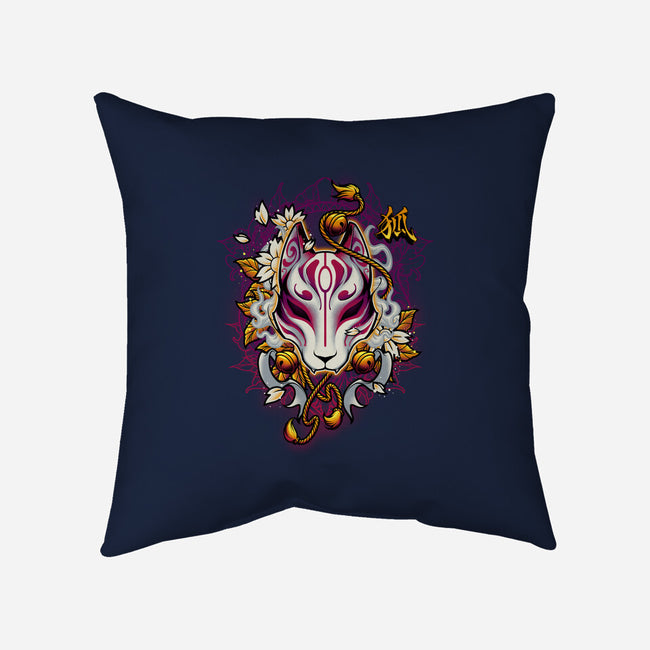 Kitsune Fox Spirit Mask-None-Removable Cover w Insert-Throw Pillow-Angoes25