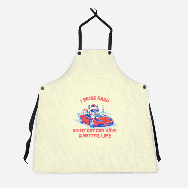 My Cat Can Have A Better Life-Unisex-Kitchen-Apron-worlddominationforcats