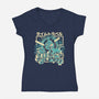 Traveling Through And Across Time-Womens-V-Neck-Tee-Sketchdemao