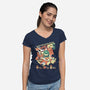 New Power-Womens-V-Neck-Tee-Sketchdemao