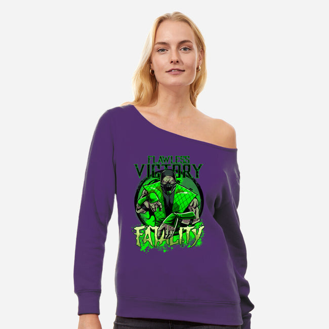 Slime Fatality-Womens-Off Shoulder-Sweatshirt-Diego Oliver