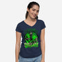 Slime Fatality-Womens-V-Neck-Tee-Diego Oliver