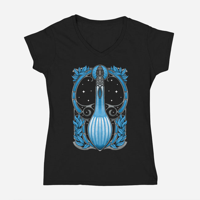 Elf Phial Light Star Potion-Womens-V-Neck-Tee-Studio Mootant