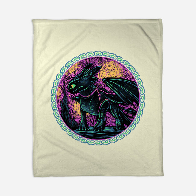 Fury Of The Night Sky-None-Fleece-Blanket-glitchygorilla