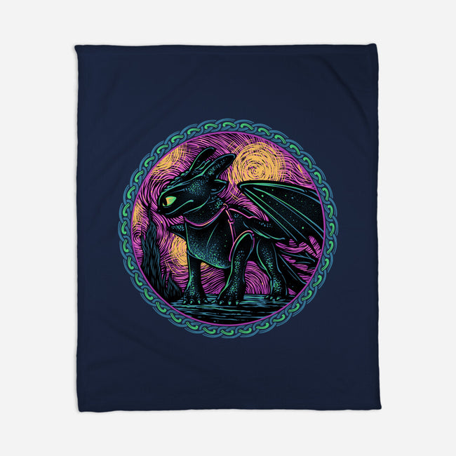 Fury Of The Night Sky-None-Fleece-Blanket-glitchygorilla