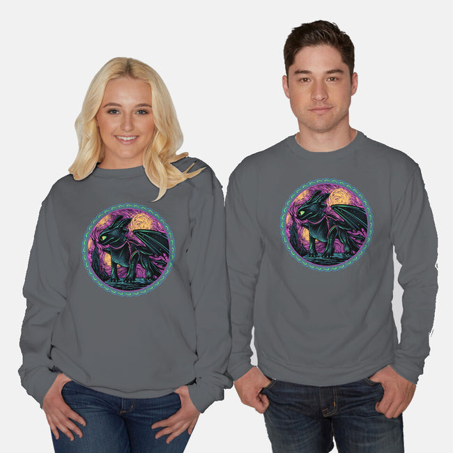 Fury Of The Night Sky-Unisex-Crew Neck-Sweatshirt-glitchygorilla