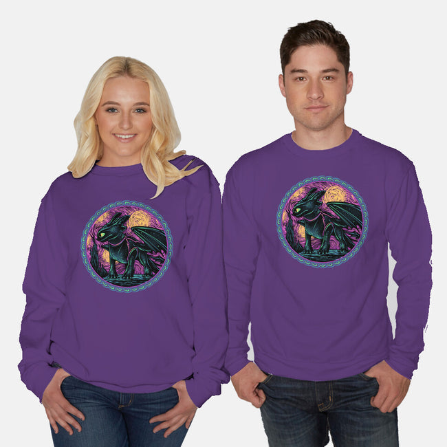 Fury Of The Night Sky-Unisex-Crew Neck-Sweatshirt-glitchygorilla