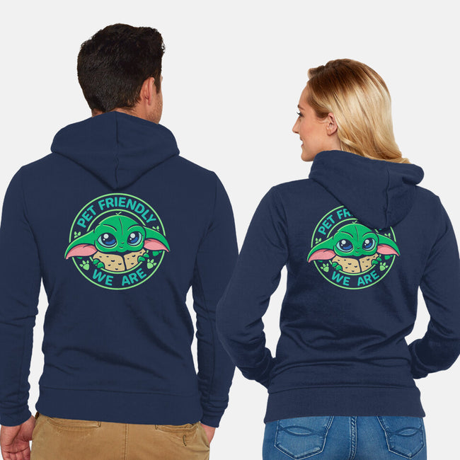 Pet Friendly We Are-Unisex-Zip-Up-Sweatshirt-Getsousa!