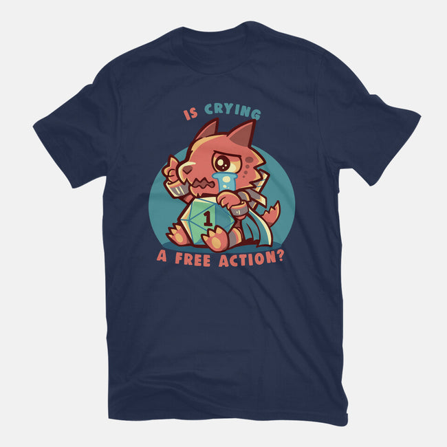 Crying Is A Free Action-Womens-Fitted-Tee-TechraNova