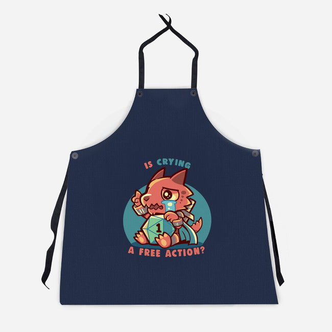 Crying Is A Free Action-Unisex-Kitchen-Apron-TechraNova