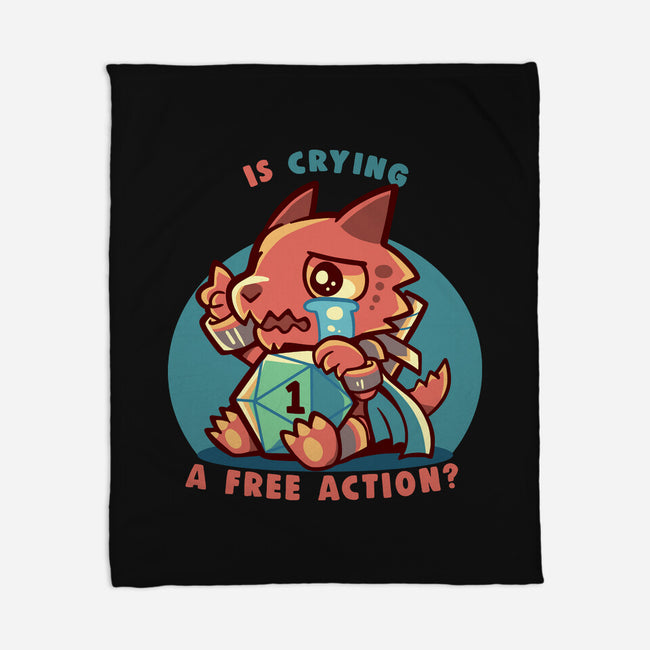 Crying Is A Free Action-None-Fleece-Blanket-TechraNova