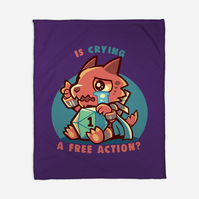 Crying Is A Free Action-None-Fleece-Blanket-TechraNova