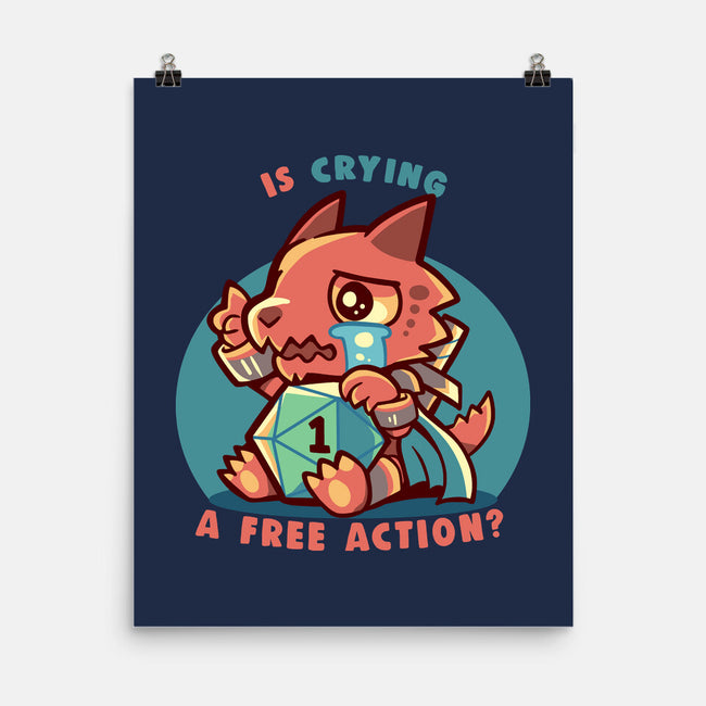 Crying Is A Free Action-None-Matte-Poster-TechraNova