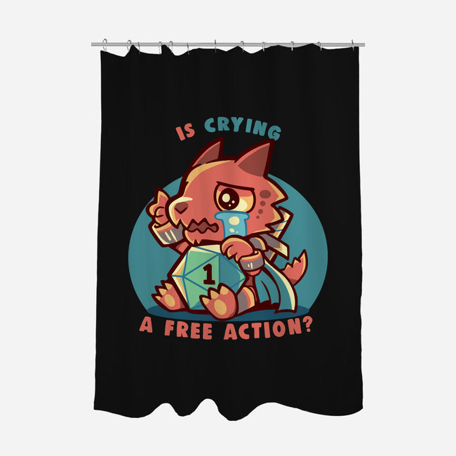 Crying Is A Free Action-None-Polyester-Shower Curtain-TechraNova