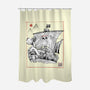 Going Merry Sumi-E-None-Polyester-Shower Curtain-Astrobot Invention