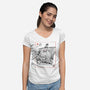 Going Merry Sumi-E-Womens-V-Neck-Tee-Astrobot Invention