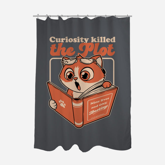 Curious Cat Book-None-Polyester-Shower Curtain-Studio Mootant