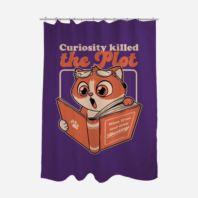 Curious Cat Book-None-Polyester-Shower Curtain-Studio Mootant