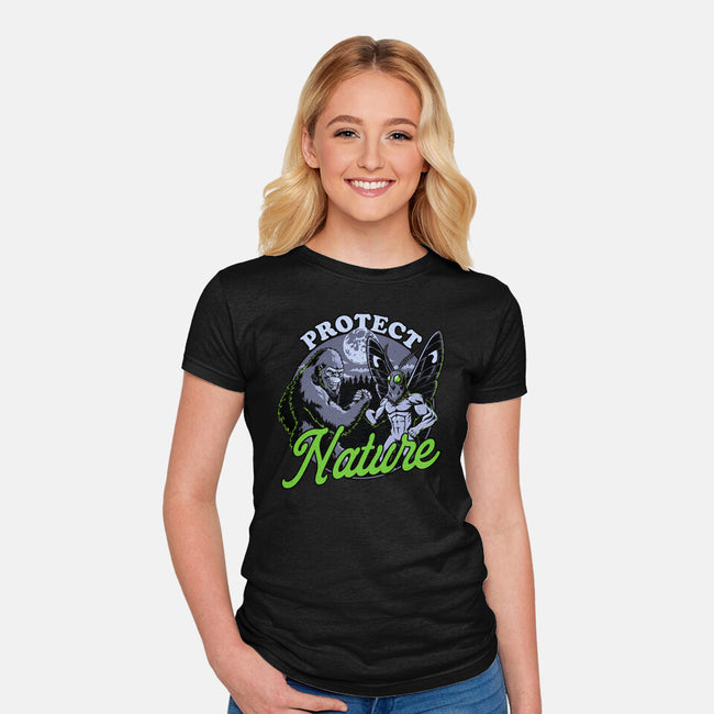 Cryptids Protect Nature-Womens-Fitted-Tee-Studio Mootant