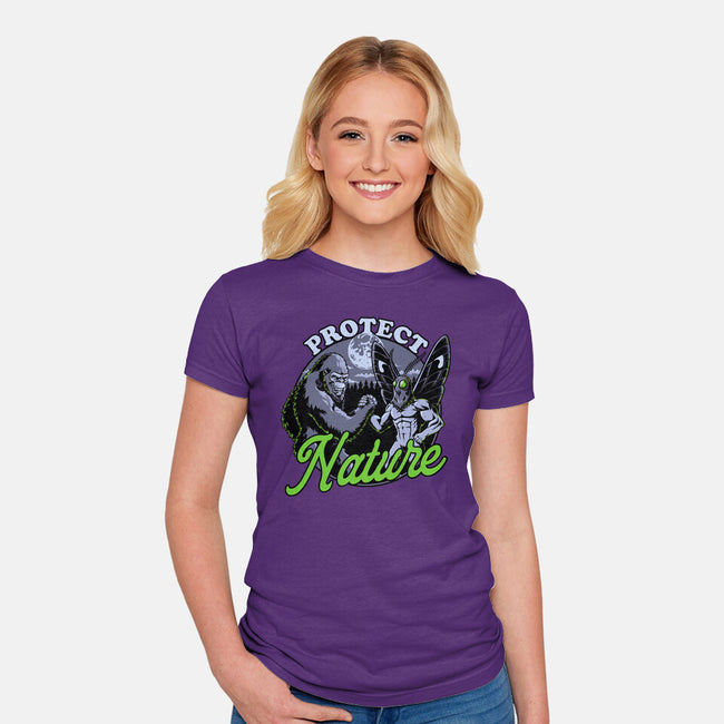 Cryptids Protect Nature-Womens-Fitted-Tee-Studio Mootant