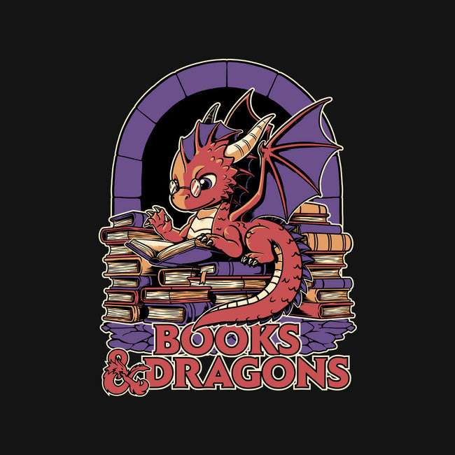 Books And Dragons-Unisex-Crew Neck-Sweatshirt-Studio Mootant