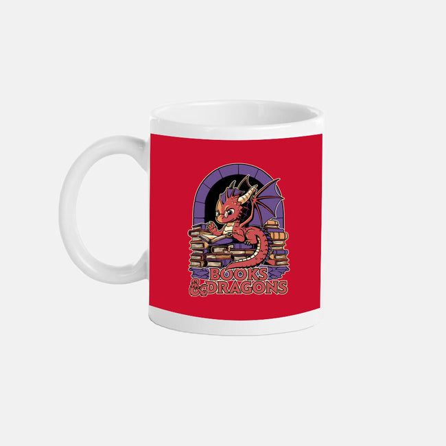 Books And Dragons-None-Mug-Drinkware-Studio Mootant