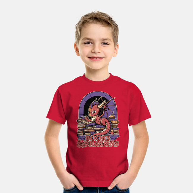 Books And Dragons-Youth-Basic-Tee-Studio Mootant