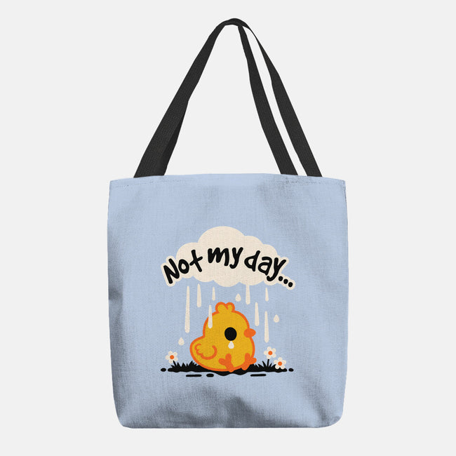 Not My Day Sad Chick-None-Basic Tote-Bag-NemiMakeit