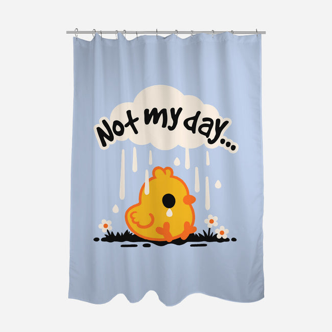 Not My Day Sad Chick-None-Polyester-Shower Curtain-NemiMakeit