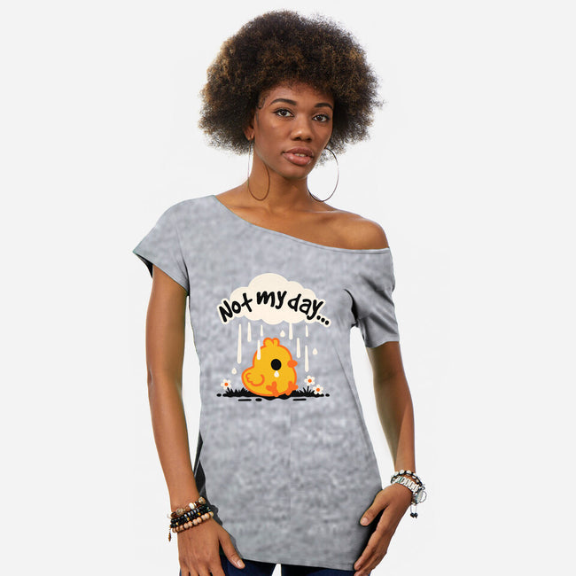 Not My Day Sad Chick-Womens-Off Shoulder-Tee-NemiMakeit