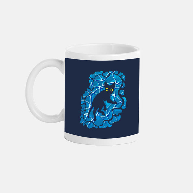 Cat Underwater-None-Mug-Drinkware-nickzzarto