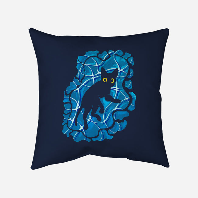 Cat Underwater-None-Removable Cover w Insert-Throw Pillow-nickzzarto