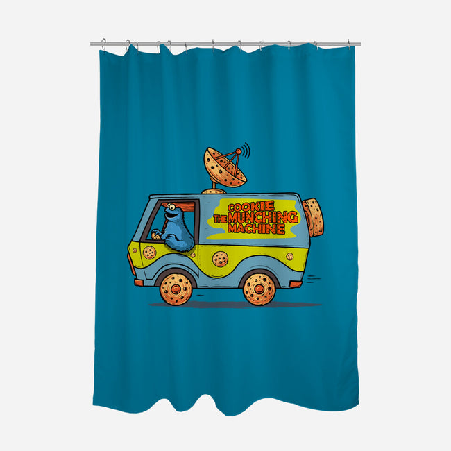 Cookie Munching Machine-None-Polyester-Shower Curtain-erion_designs