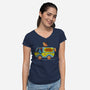 Cookie Munching Machine-Womens-V-Neck-Tee-erion_designs