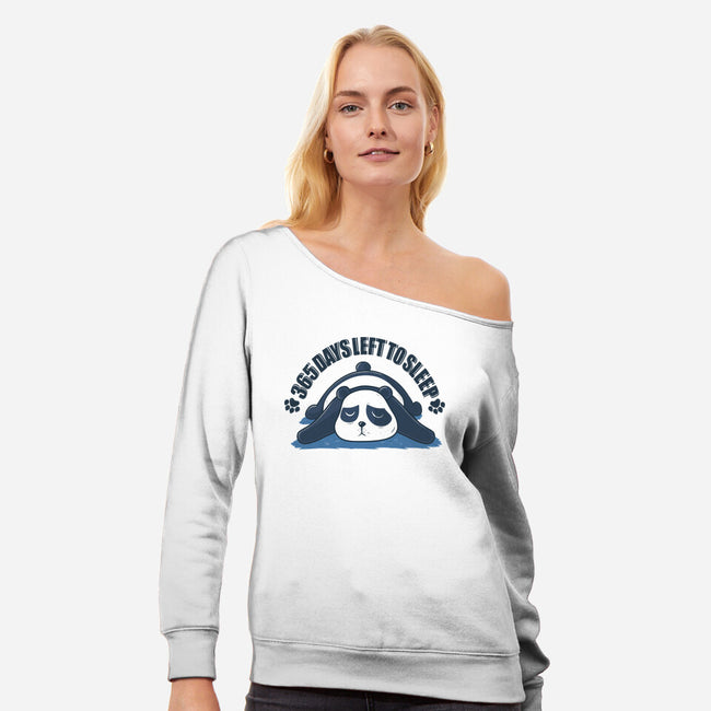 365 Days Left To Sleep-Womens-Off Shoulder-Sweatshirt-erion_designs