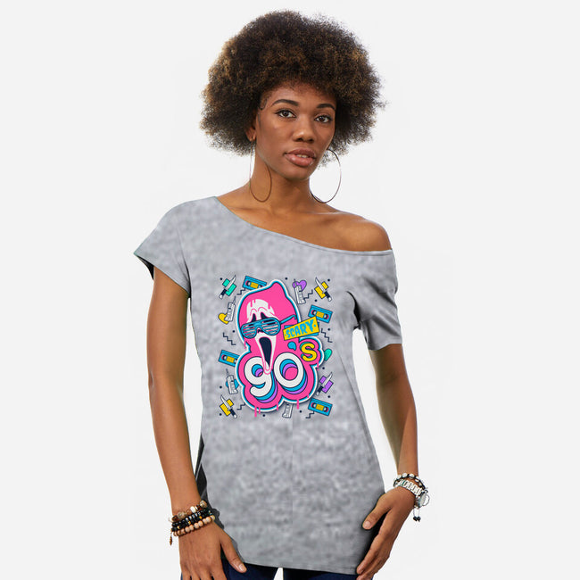 Scary 90s-Womens-Off Shoulder-Tee-Getsousa!