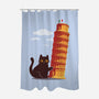 Purrfectly Tilted-None-Polyester-Shower Curtain-erion_designs