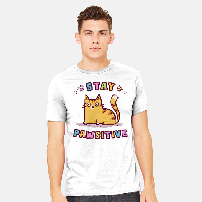 Stay Pawsitive-Mens-Heavyweight-Tee-kg07