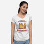 Stay Pawsitive-Womens-V-Neck-Tee-kg07