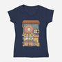 Donut House-Womens-V-Neck-Tee-vp021