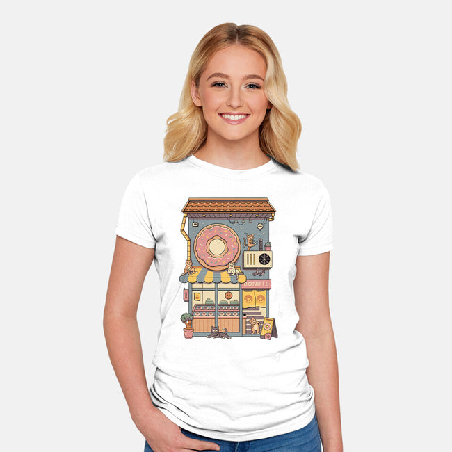 Donut House-Womens-Fitted-Tee-vp021