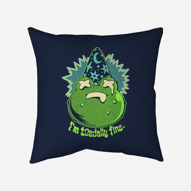 I'm Toadally Fine-None-Removable Cover w Insert-Throw Pillow-ilustrata