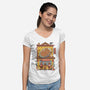 Gyoza Neko House-Womens-V-Neck-Tee-vp021